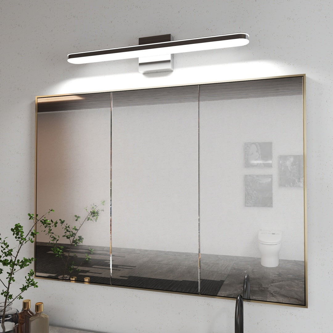 Modern Bathroom Light Fixtures Dimmable LED Vanity Lights Chrome Lamps For Bathover Mirror 24 Inch Vanity Sconces Indoor 12W Bar Lighting For Bathrooms Restroom Bedroom 6000K Wall Light For Bathroom
