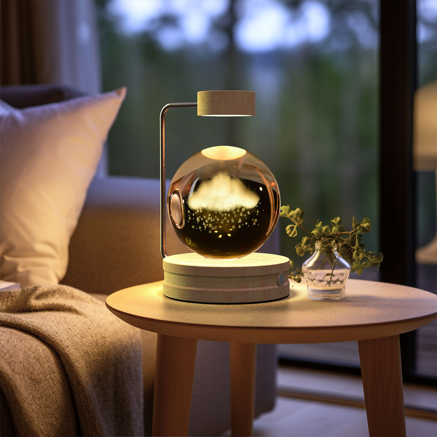 Crystal Ball Dinosaur Night Light Cosmic LED Bedside Lamp