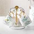 European Ceramic Coffee Cup & Saucer Set