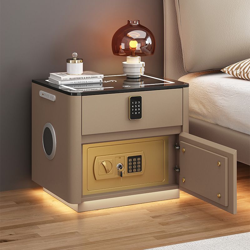Smart Bedside Table with Safe & Wireless Charging