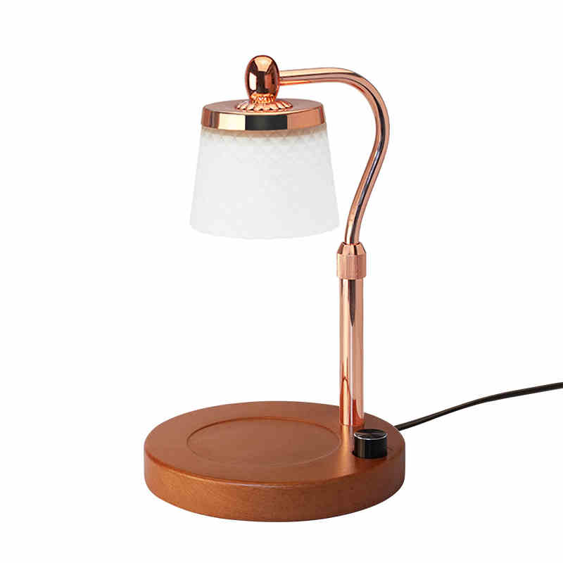 Adjustable Melting Wax Lamp Temperature Control Decorative Wooden Bottom Fragrance Lamp