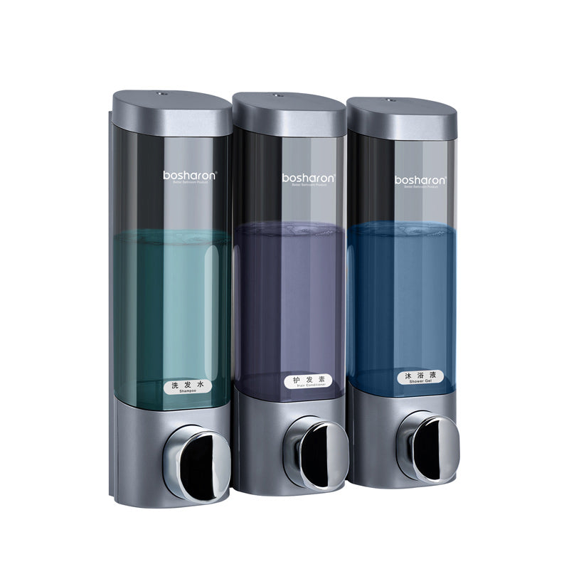 Wall-mounted No Punch Three-head Soap Dispenser Hotel Guesthouse House