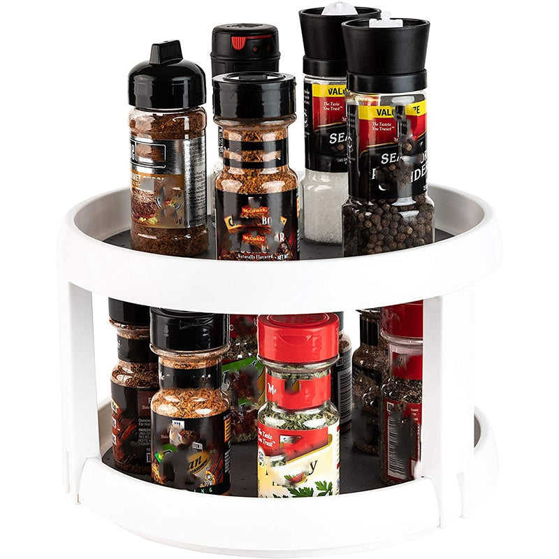 Multi-Level Rotating Storage Rack – Kitchen & Bathroom Organizer