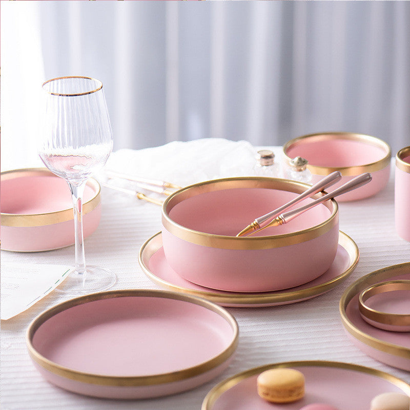 Minimalist Pink Ceramic Tableware