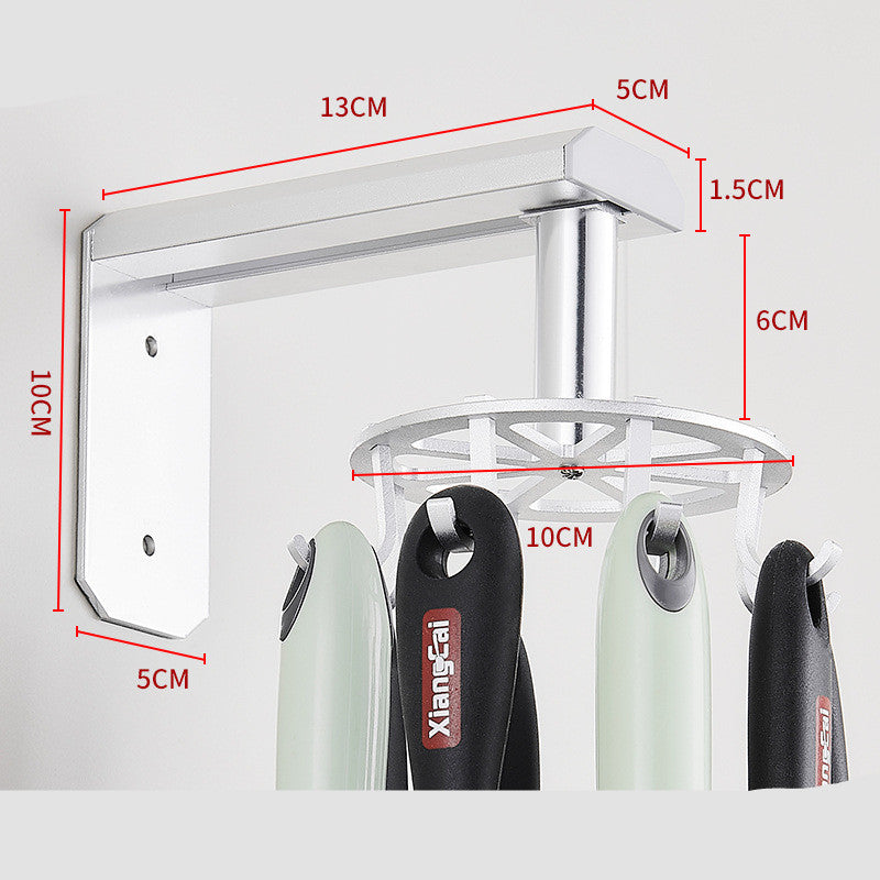 Rotating Kitchen Hook Rack – Space-Saving Wall Organizer