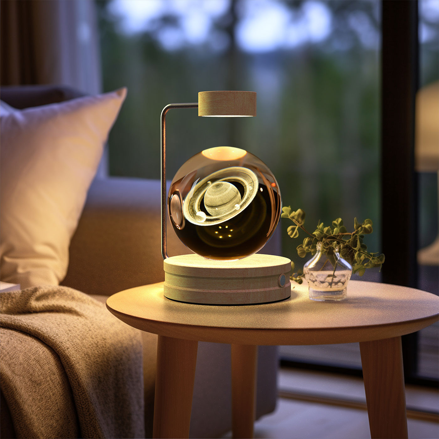 Crystal Ball Dinosaur Night Light Cosmic LED Bedside Lamp