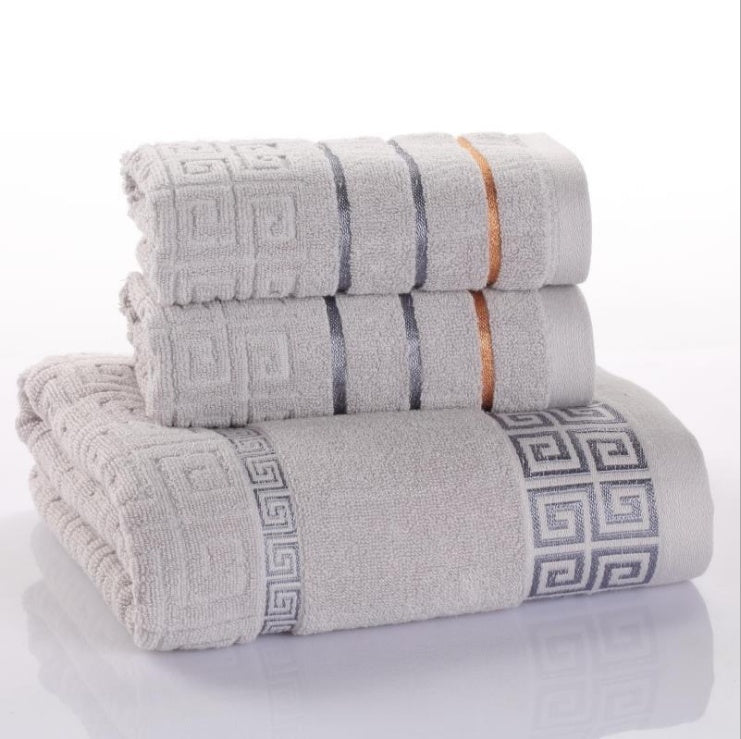 Soft Cotton 3-Piece Towel Set
