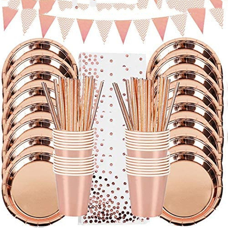 Luxury Polka Dot Party Tableware Set