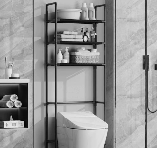 Floor-standing Toilet Storage Rack For The Bathroom No-drill Bathroom Shelf Bucket Holder