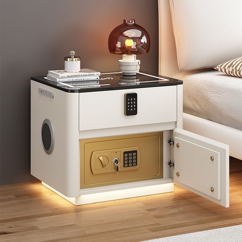 Smart Bedside Table with Safe & Wireless Charging