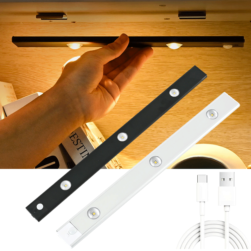 Wireless Motion Sensor LED Cabinet Light – Rechargeable USB Under-Cabinet Lighting