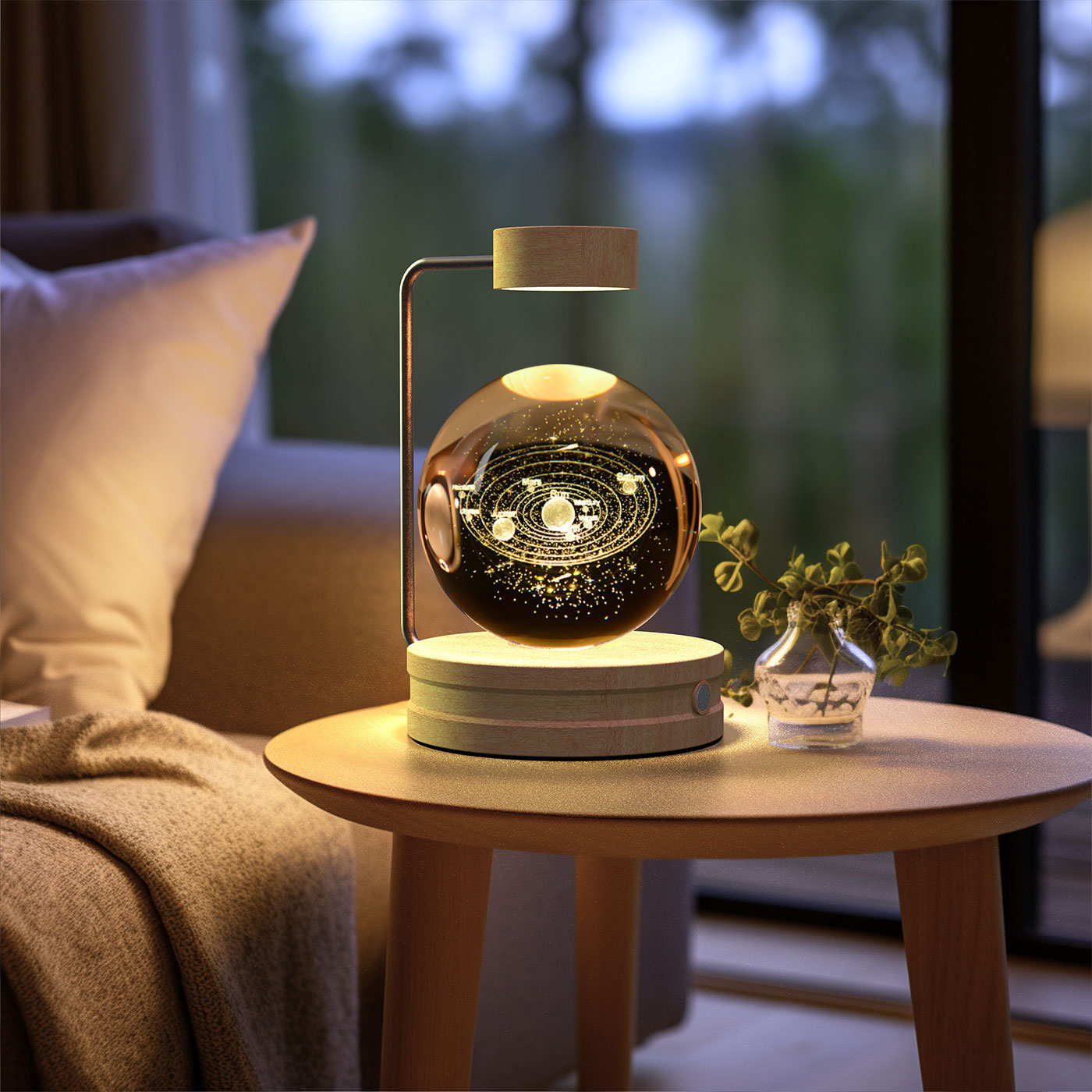 Crystal Ball Dinosaur Night Light Cosmic LED Bedside Lamp