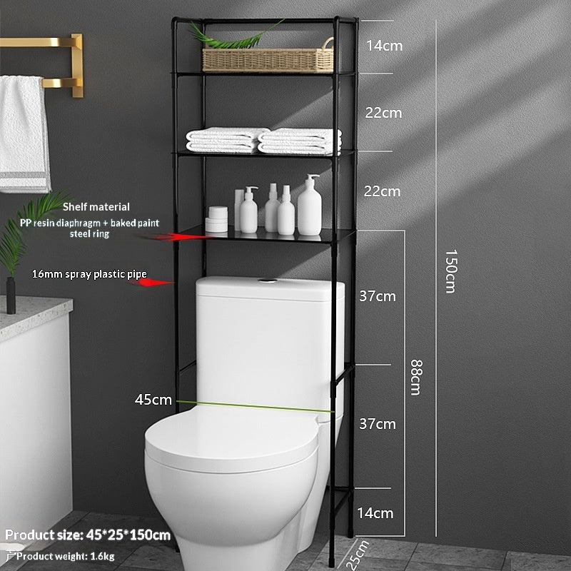 Floor-standing Toilet Storage Rack For The Bathroom No-drill Bathroom Shelf Bucket Holder