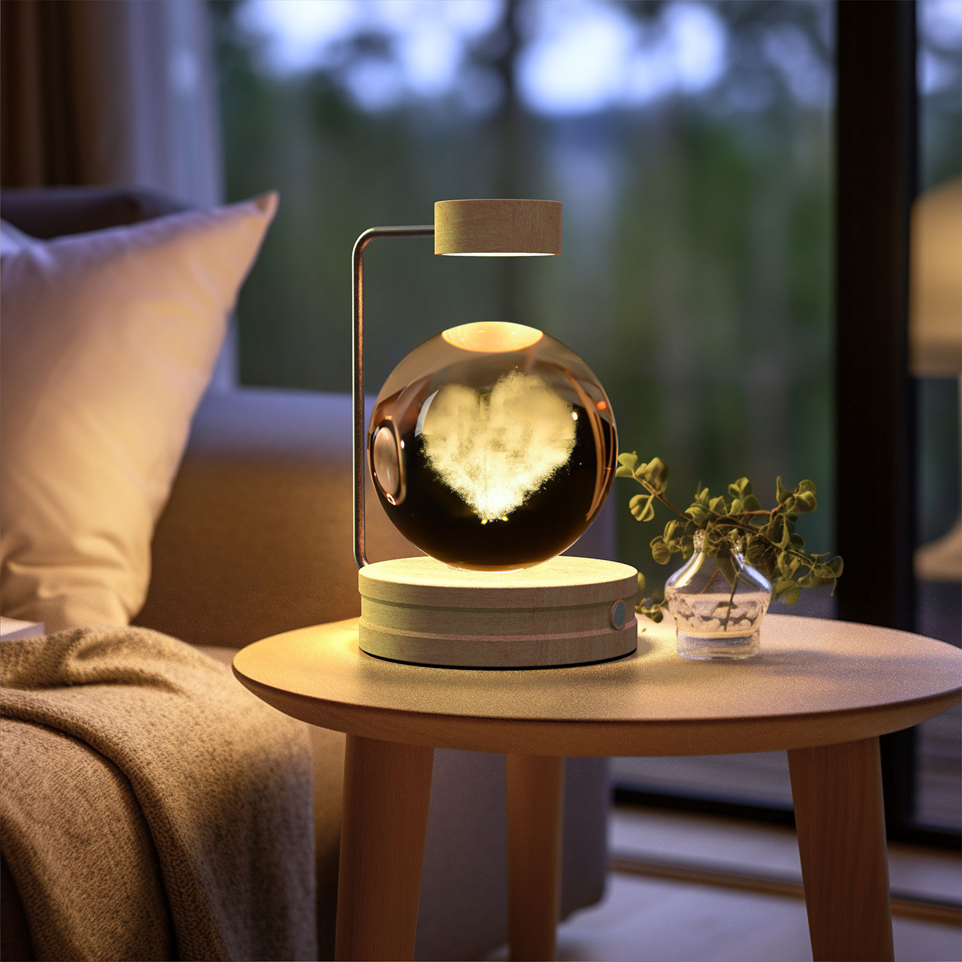 Crystal Ball Dinosaur Night Light Cosmic LED Bedside Lamp