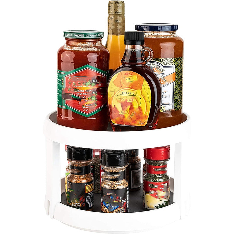 Multi-Level Rotating Storage Rack – Kitchen & Bathroom Organizer