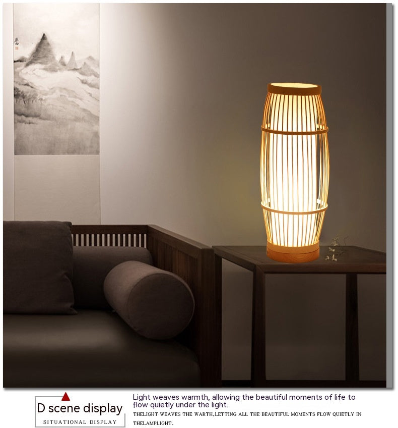Nordic Style Wooden Zen Solid Wood Bed Breakfast Bedside Lamp