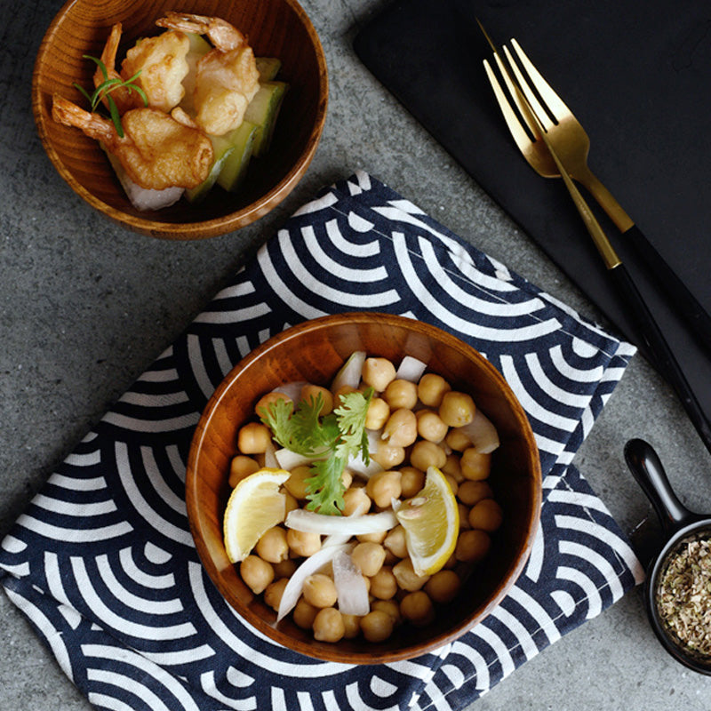 Japanese Style Wooden Bowl Set