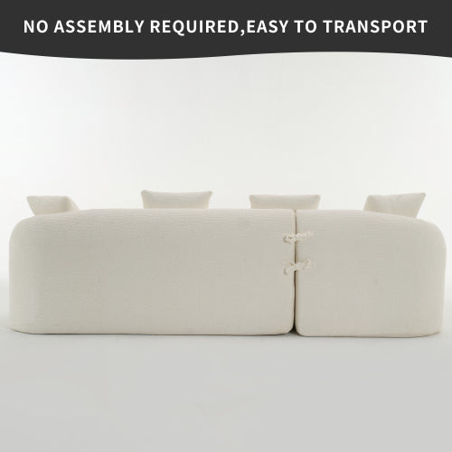 Minimalist 3-Seater Sofa with Chaise
