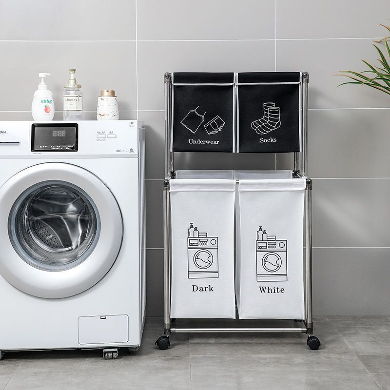 Simple Multi-layer Bathroom Storage Dirty Clothes Basket