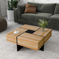 Modern Coffee Table with 4 Hidden Storage Compartments