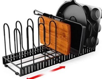 8-Tier Kitchen Storage Rack – Over-Sink Dish Drying & Organizer Shelf (Black)