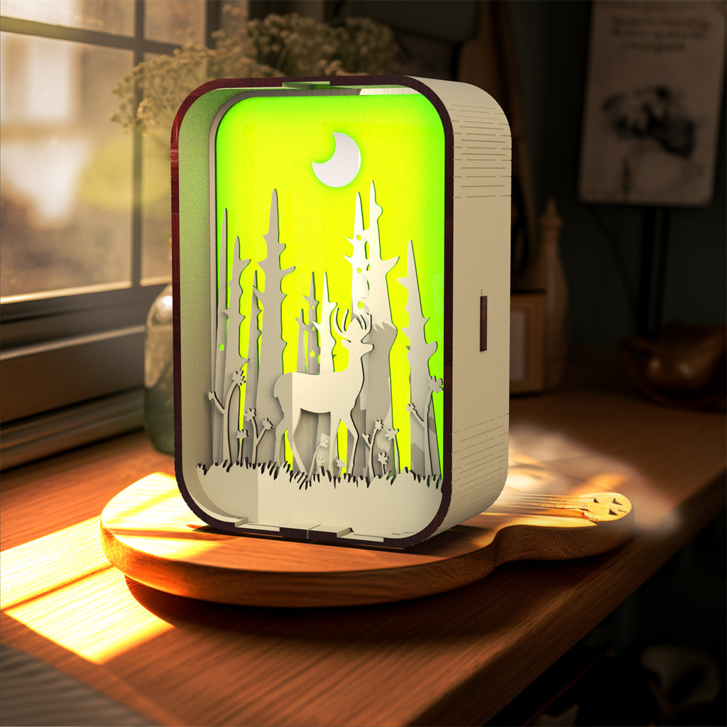 Minimalist Wood Carving Night Light Decorative Bedside Lamp