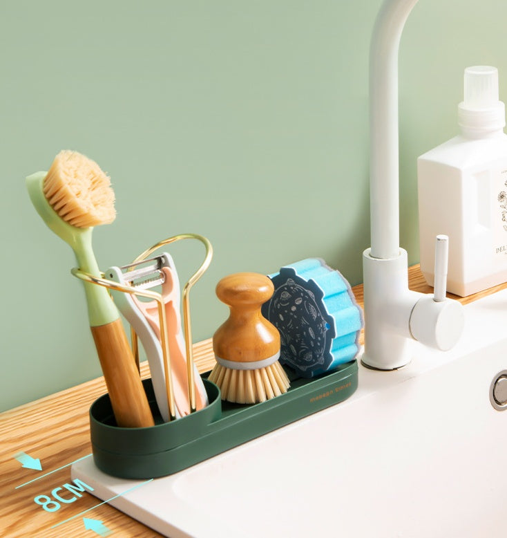 Kitchen Sink Storage Rack Sponge & Soap Drain Holder