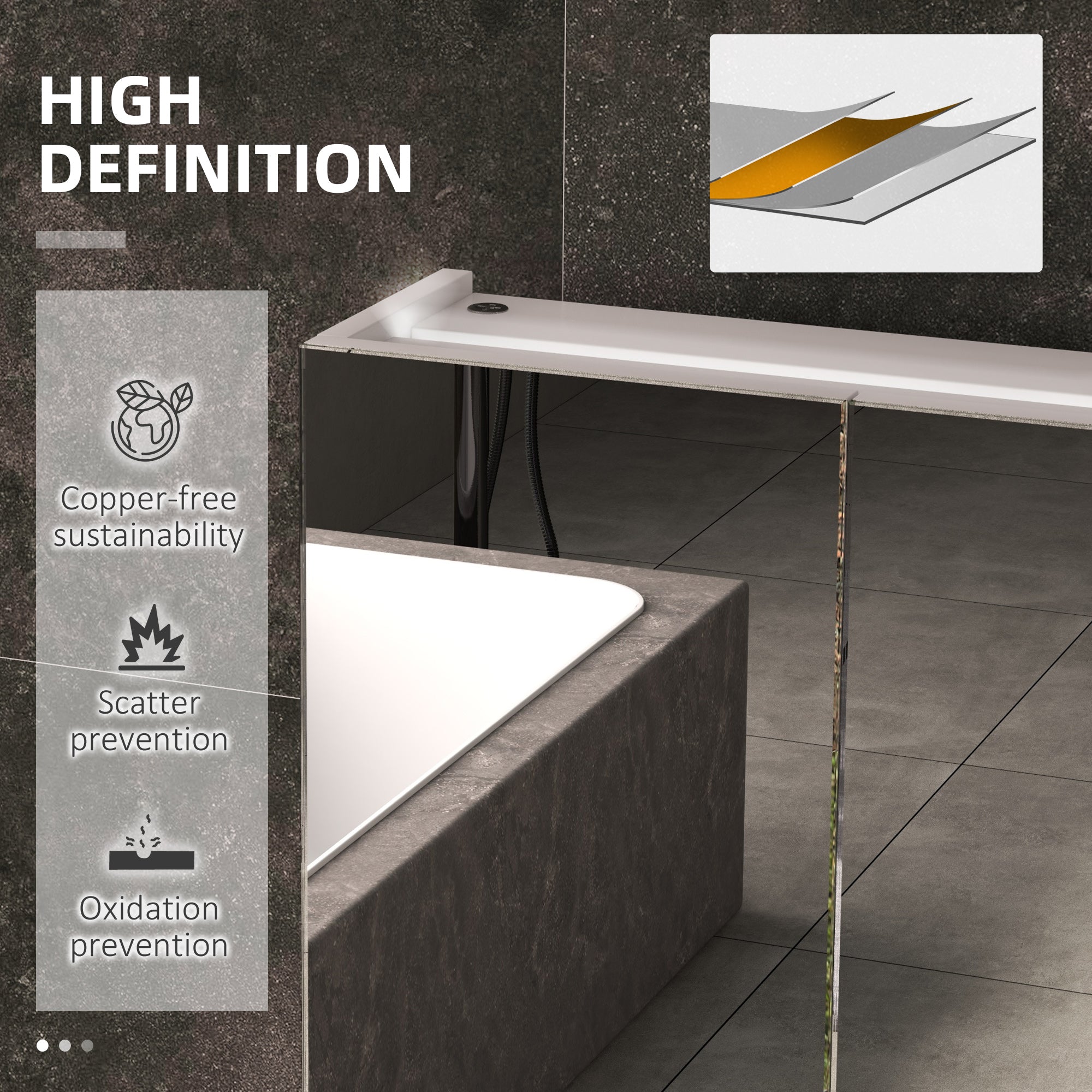Bathroom Mirror Cabinet with Light, Bathroom Storage Cupboard with USB Charge, Adjustable Shelf, 35.5"W x 25.5"H, White
