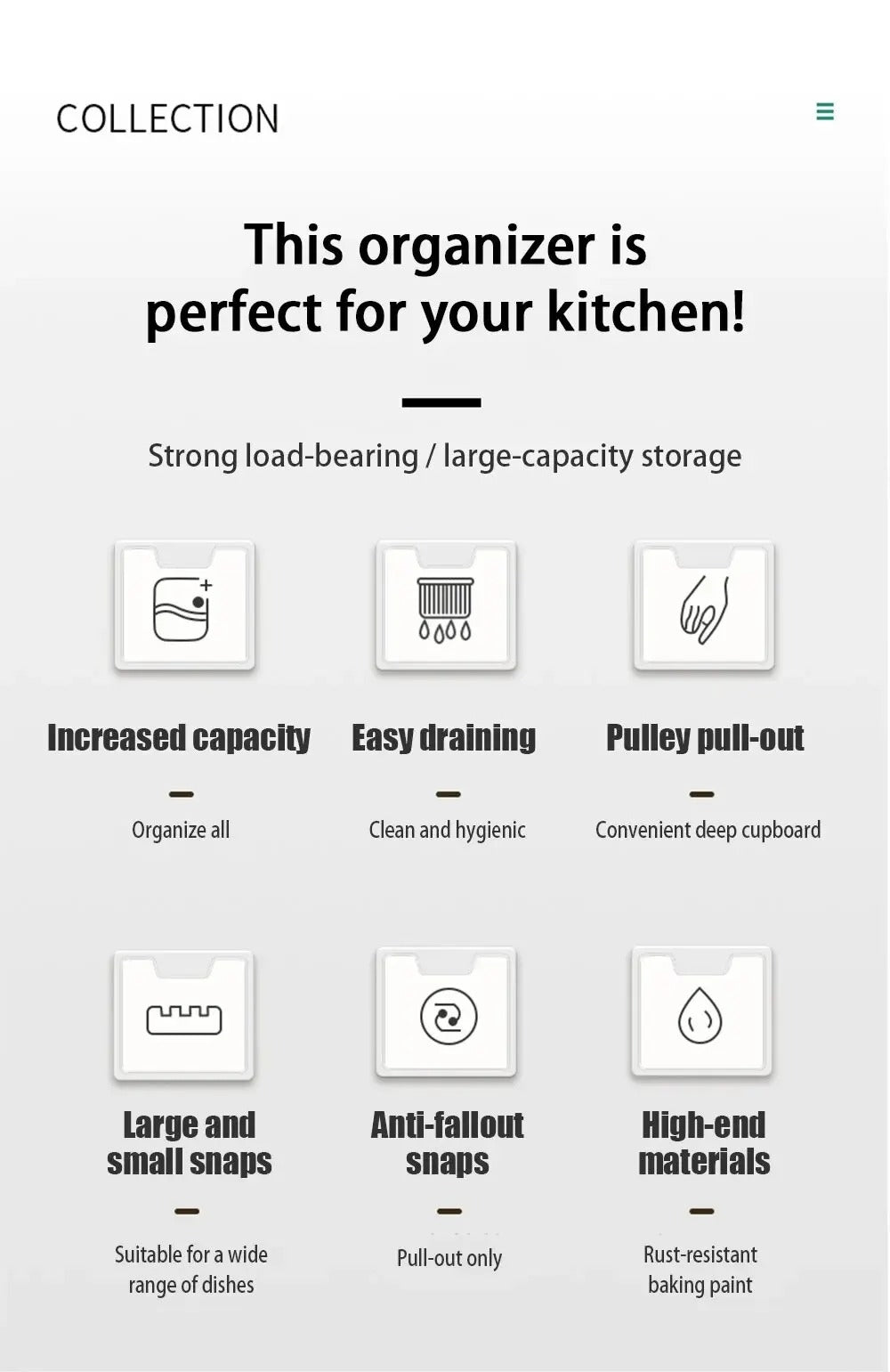 Multi-functional Kitchen Storage Rack Dish Draining Rack