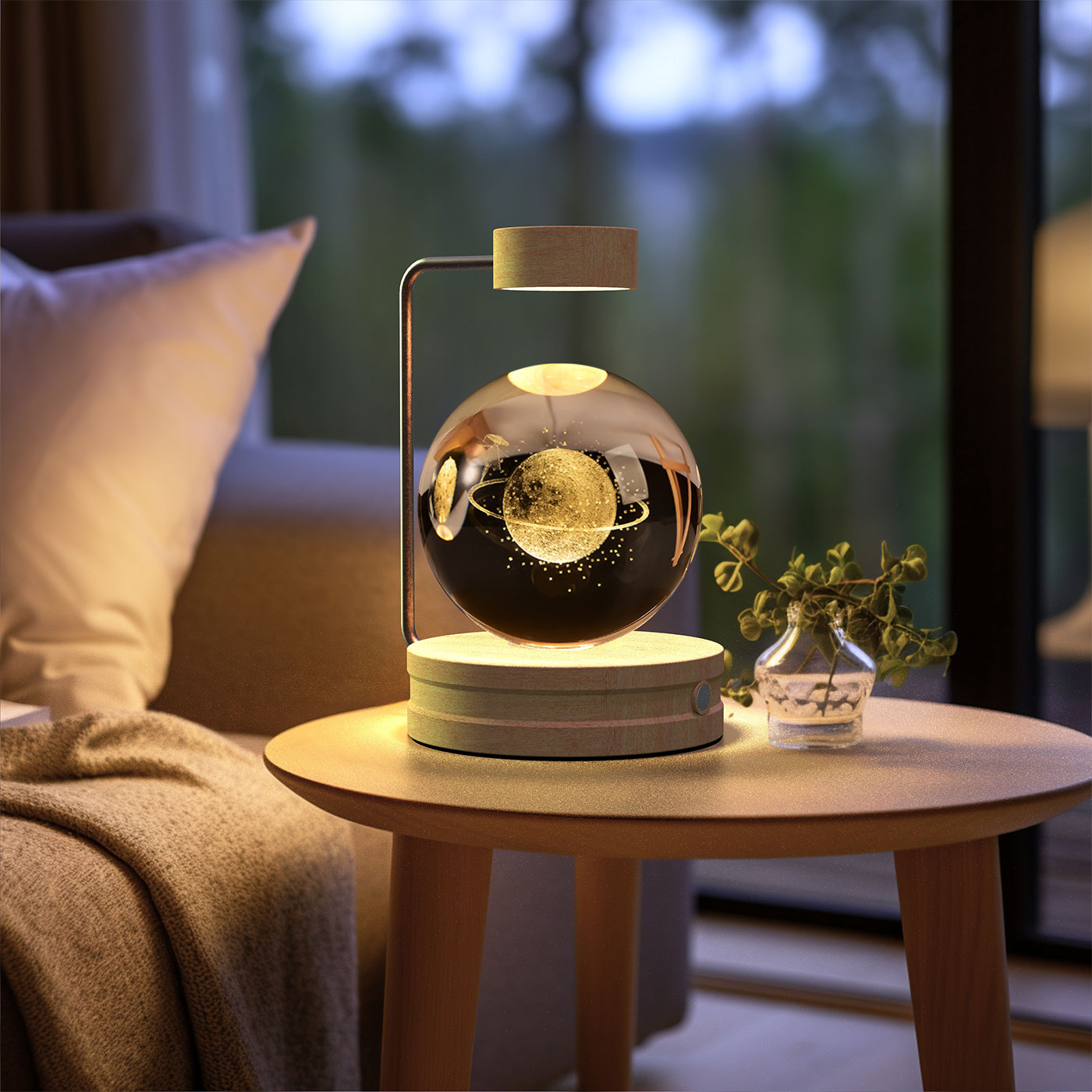 Crystal Ball Dinosaur Night Light Cosmic LED Bedside Lamp