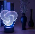 Twist 3D LED Night Light – Touch Control Color Changing Table Lamp