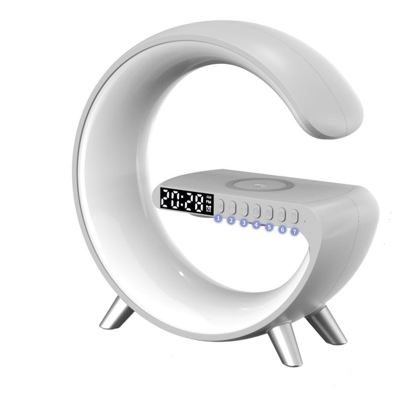 Smart G-Shape LED Lamp with Bluetooth Speaker & Wireless Charger