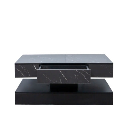 Modern LED Coffee Table with Storage Drawer – RGB Living Room Center Tab
