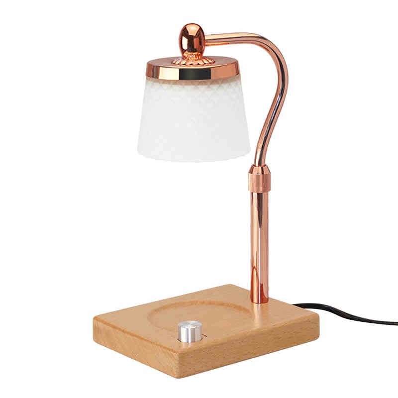 Adjustable Melting Wax Lamp Temperature Control Decorative Wooden Bottom Fragrance Lamp