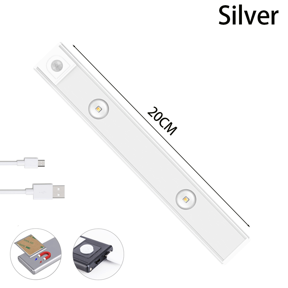 Wireless Motion Sensor LED Cabinet Light – Rechargeable USB Under-Cabinet Lighting