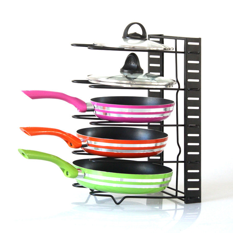 8-Tier Kitchen Storage Rack – Over-Sink Dish Drying & Organizer Shelf (Black)