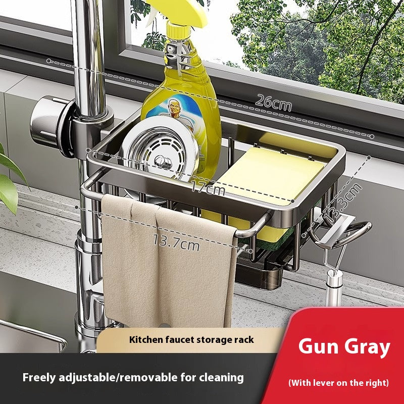 Kitchen Sink Storage Rack – Faucet Hanging Drain Basket