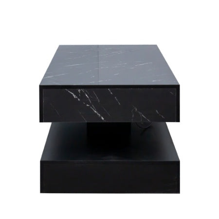 Modern LED Coffee Table with Storage Drawer – RGB Living Room Center Tab