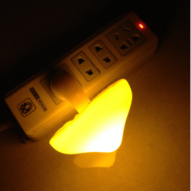 LED Mushroom Night Light – Auto Sensor Plug-in Wall Lamp for Bedroom & Hallway