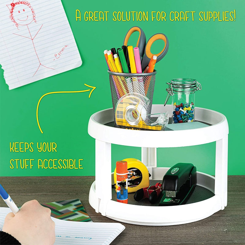 Multi-Level Rotating Storage Rack – Kitchen & Bathroom Organizer