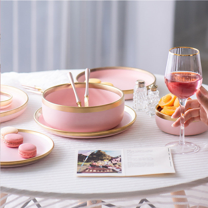 Minimalist Pink Ceramic Tableware