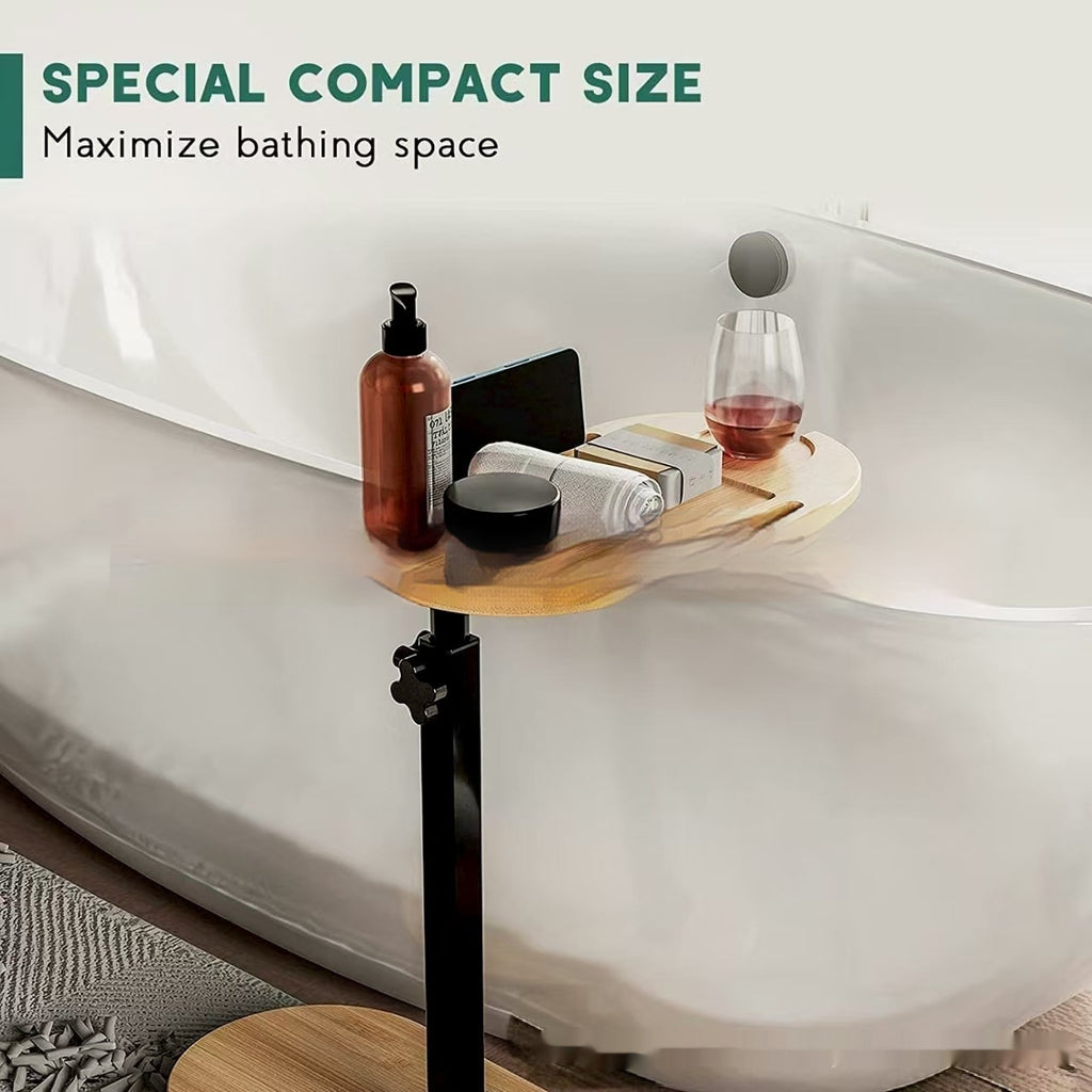 Bamboo Bathroom Shelf Bathtub Storage Rack
