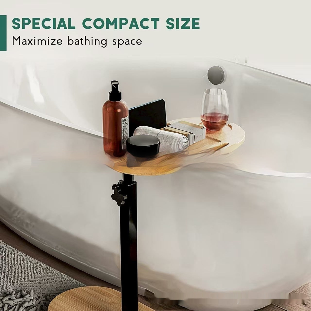 Bamboo Bathroom Shelf Bathtub Storage Rack