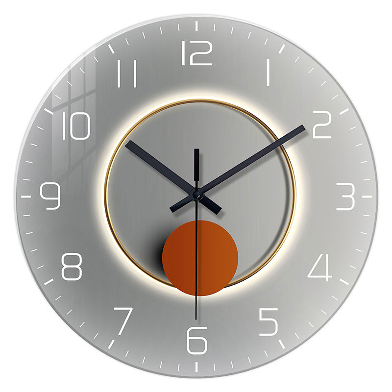 Modern Tempered Glass Wall Clock