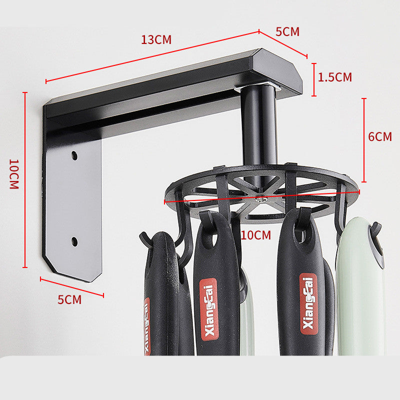 Rotating Kitchen Hook Rack – Space-Saving Wall Organizer