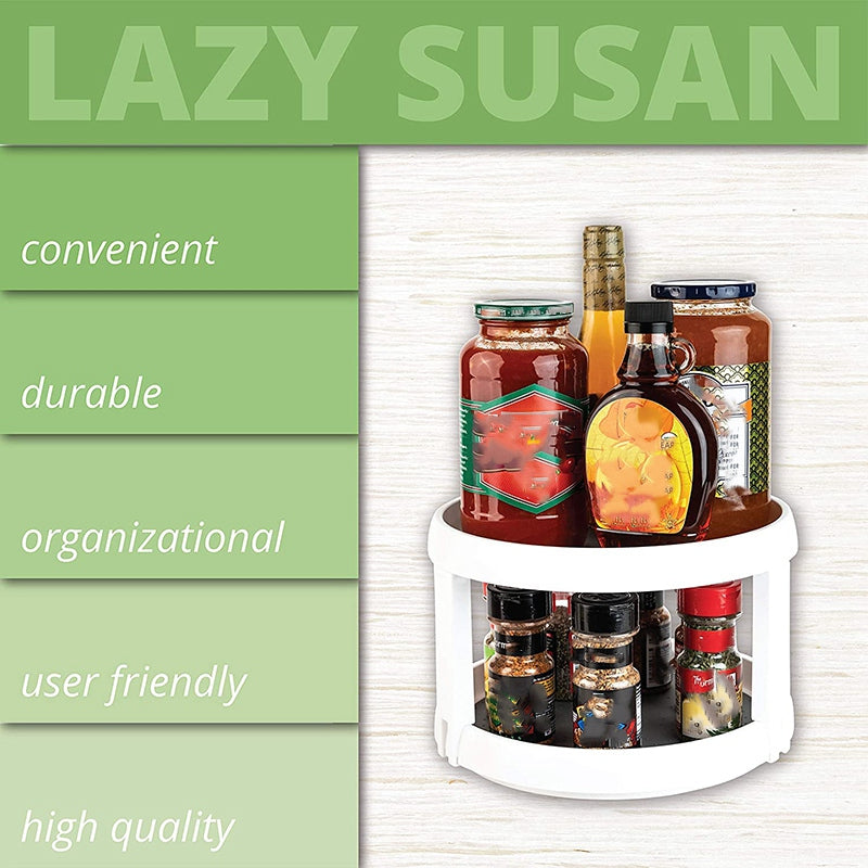 Multi-Level Rotating Storage Rack – Kitchen & Bathroom Organizer