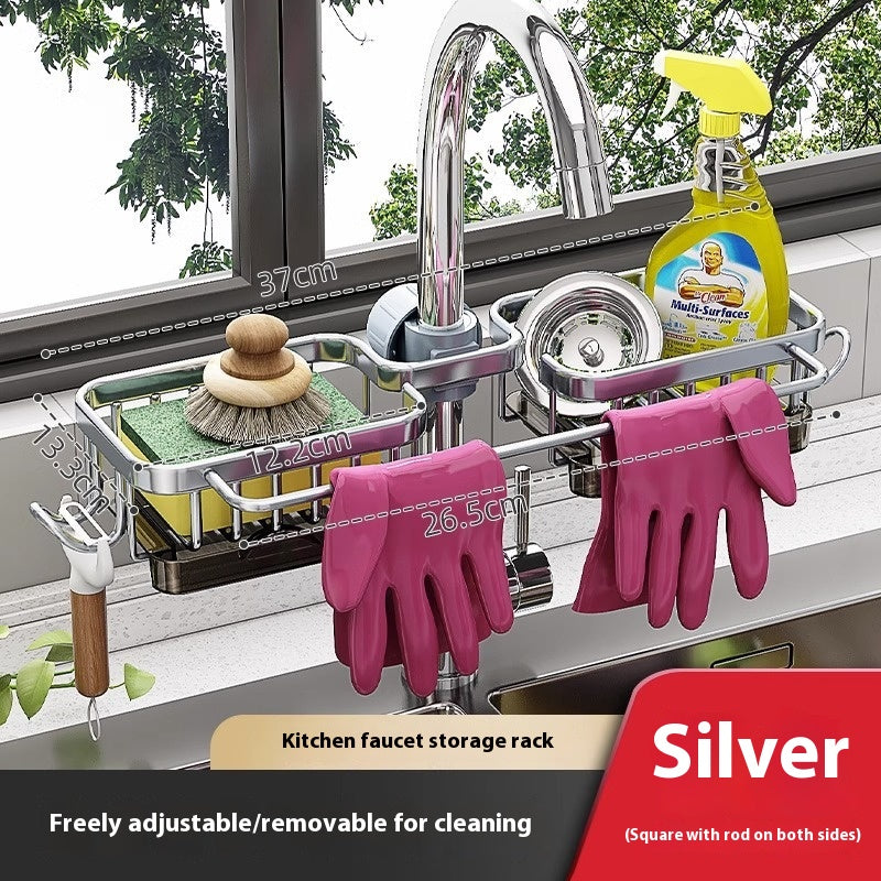 Kitchen Sink Storage Rack – Faucet Hanging Drain Basket