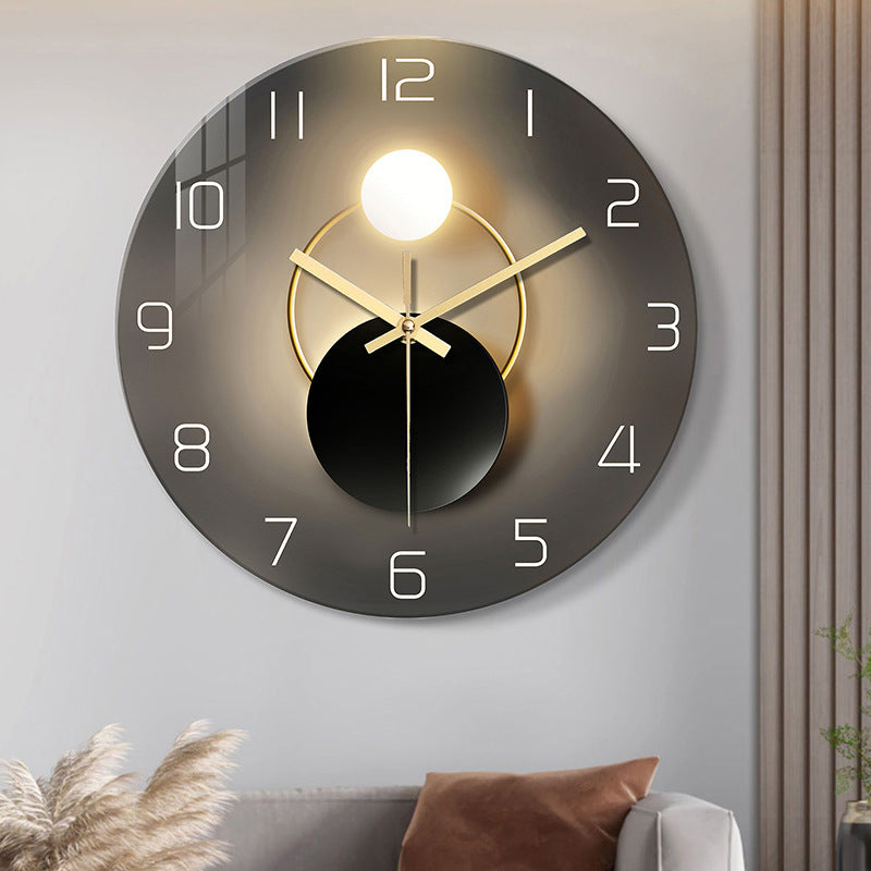 Modern Tempered Glass Wall Clock