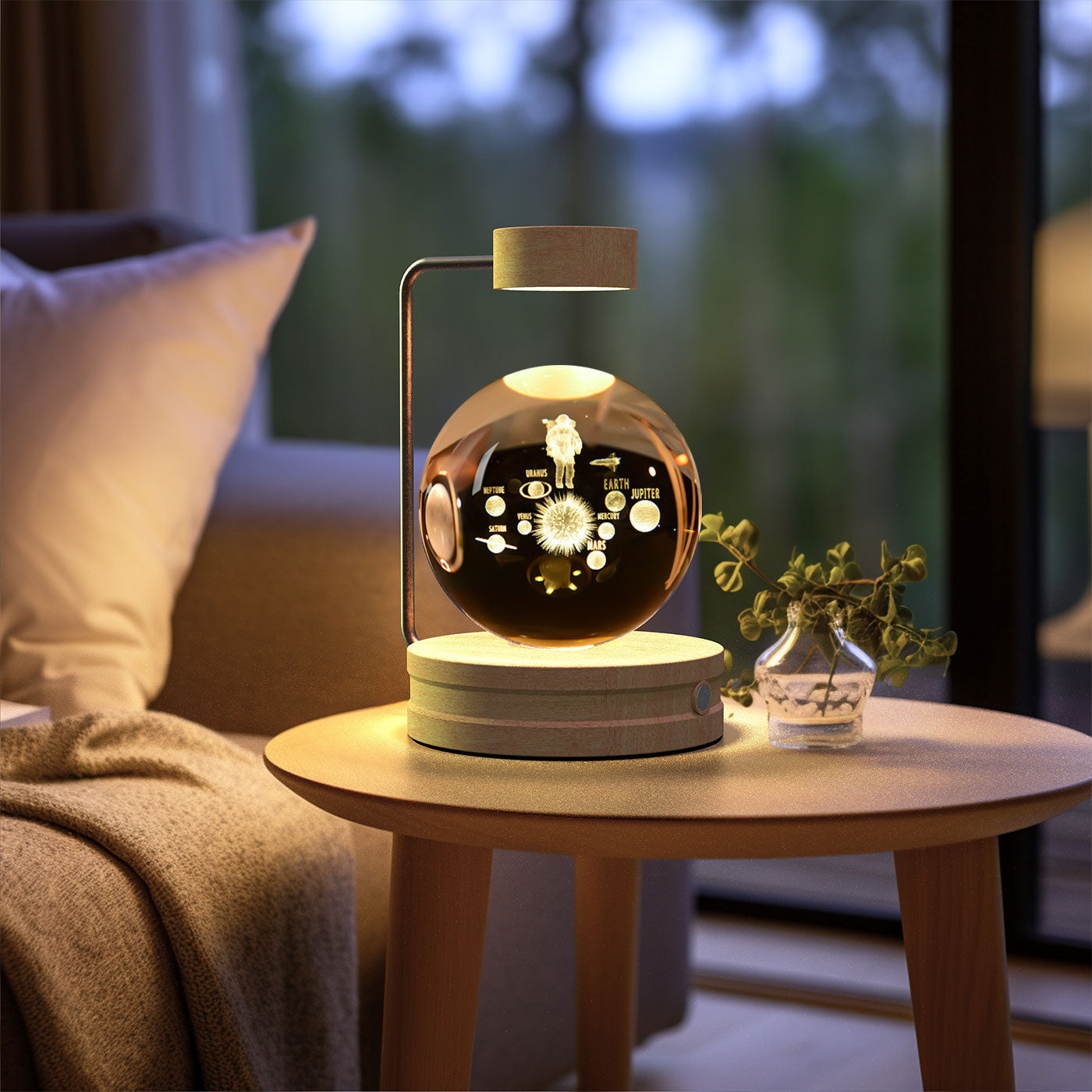Crystal Ball Dinosaur Night Light Cosmic LED Bedside Lamp