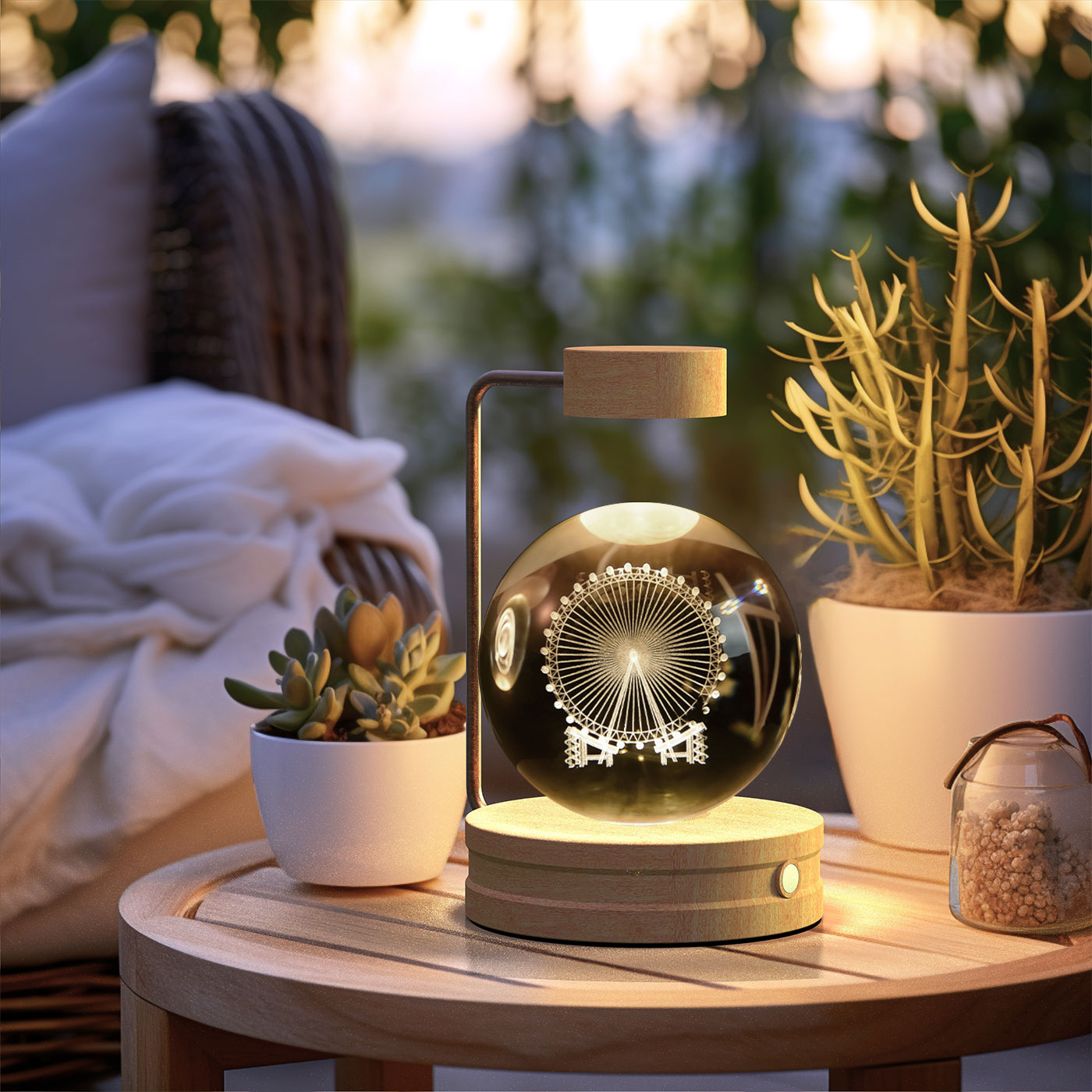 Crystal Ball Dinosaur Night Light Cosmic LED Bedside Lamp